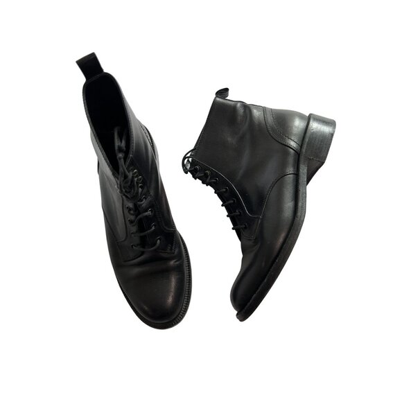 Saint Laurent Lace-Up Patti Boots in Black - Picture 1 of 7
